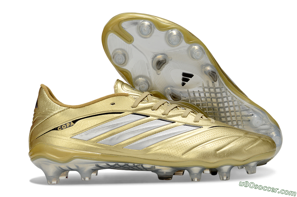 Adidas Copa Pure 4 Elite FG Firm Ground Soccer Cleats - Gold/Metallic Gold/Silver 1