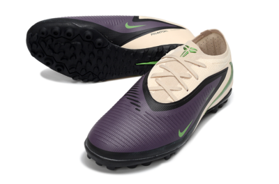 Nike Phantom 6 Elite Low TF Artificial Turf Soccer Shoes - Purple/Vibrant Green/Neutral Cream