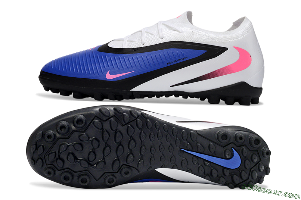 Nike Phantom 6 Elite Low TF Artificial Turf Soccer Shoes - Blue/Electric Blue/Pink Blast 0