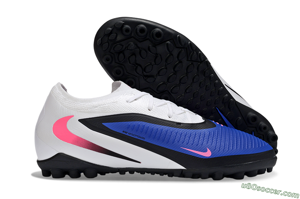 Nike Phantom 6 Elite Low TF Artificial Turf Soccer Shoes - Blue/Electric Blue/Pink Blast 1