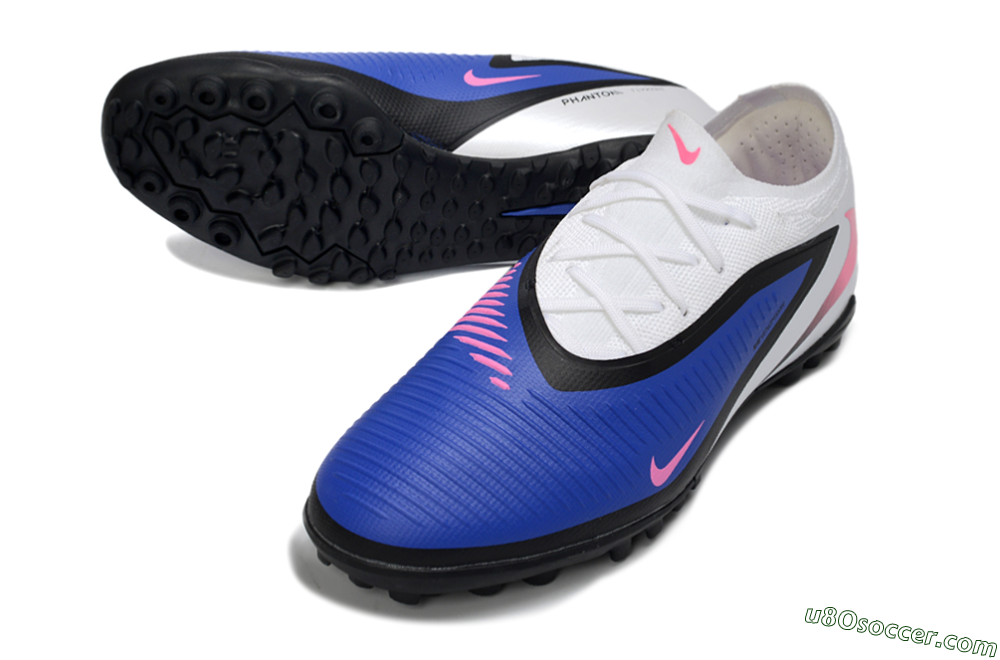 Nike Phantom 6 Elite Low TF Artificial Turf Soccer Shoes - Blue/Electric Blue/Pink Blast 3