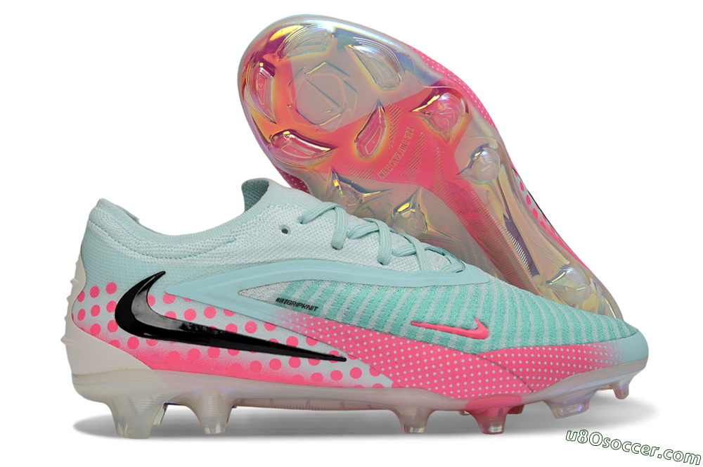 Nike Phantom 6 Elite Low FG Firm Ground Soccer Cleats - Aqua/Coral Pink/Soft Mint 1