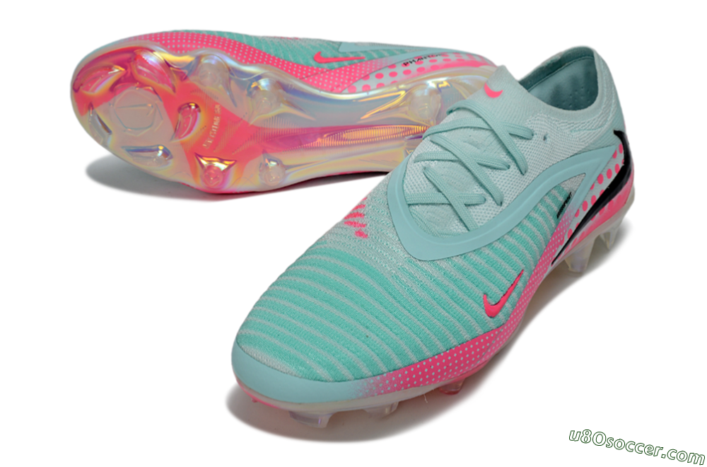 Nike Phantom 6 Elite Low FG Firm Ground Soccer Cleats - Aqua/Coral Pink/Soft Mint 3