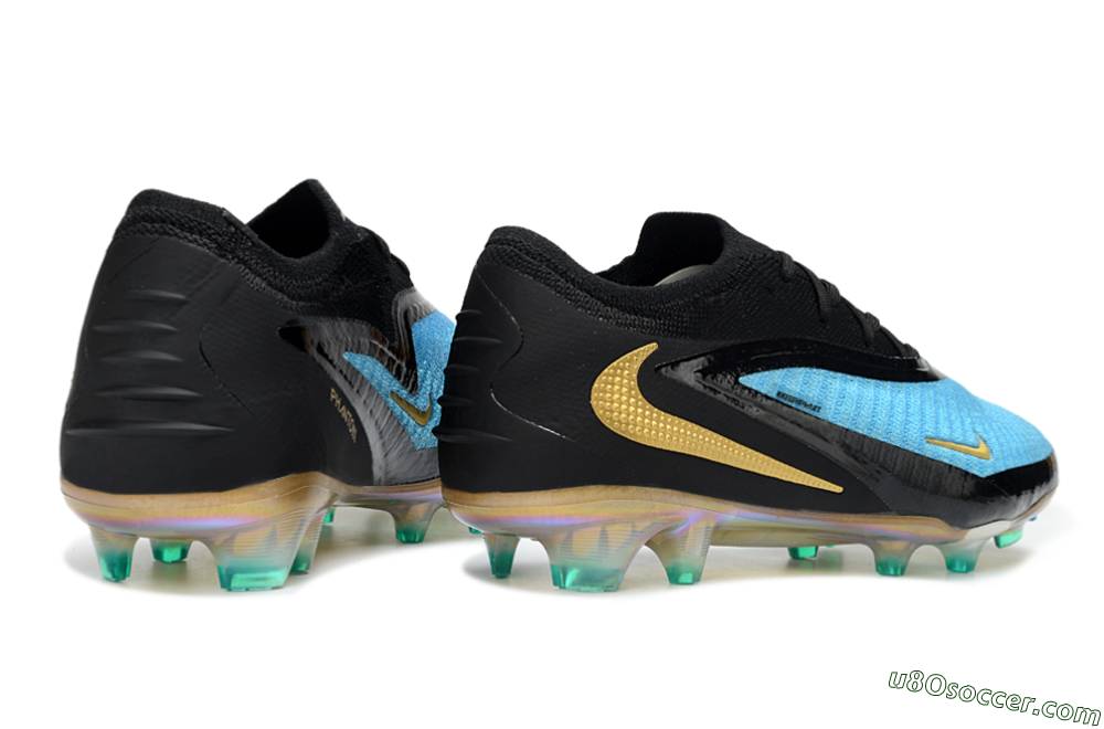 Nike Phantom 6 Elite Low FG Firm Ground Soccer Cleats - Teal/Gold/Black 6