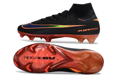 Nike Air Zoom Mercurial Superfly 10 Elite FG Firm Ground Soccer Cleats - Black/Fiery Red/Golden Yellow
