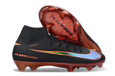 Nike Air Zoom Mercurial Superfly 10 Elite FG Firm Ground Soccer Cleats - Black/Fiery Red/Golden Yellow