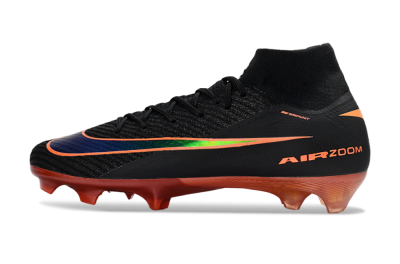 Nike Air Zoom Mercurial Superfly 10 Elite FG Firm Ground Soccer Cleats - Black/Fiery Red/Golden Yellow