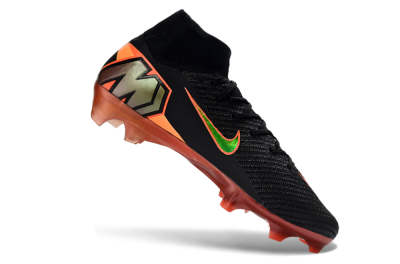 Nike Air Zoom Mercurial Superfly 10 Elite FG Firm Ground Soccer Cleats - Black/Fiery Red/Golden Yellow