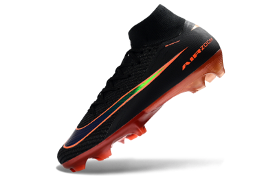 Nike Air Zoom Mercurial Superfly 10 Elite FG Firm Ground Soccer Cleats - Black/Fiery Red/Golden Yellow