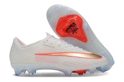 Nike Air Zoom Mercurial Superfly 11 FG Firm Ground Soccer Cleats - White/Bright Orange/Gold Metallic