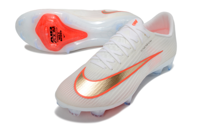 Nike Air Zoom Mercurial Superfly 11 FG Firm Ground Soccer Cleats - White/Bright Orange/Gold Metallic