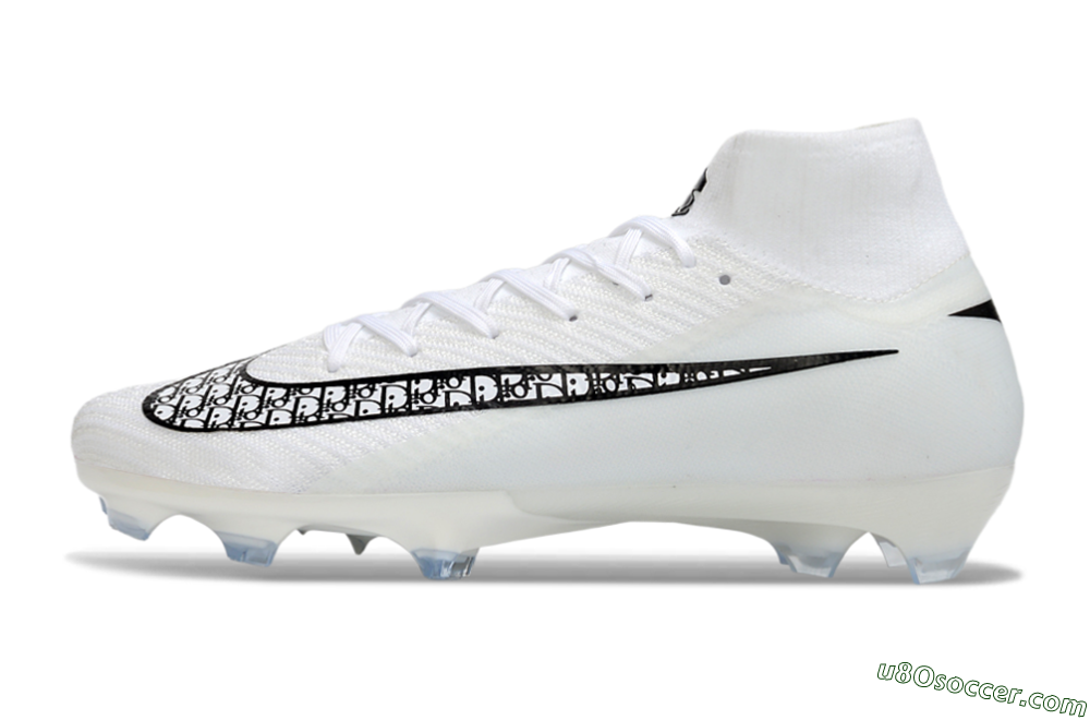 Nike Air Zoom Mercurial Superfly 10 Elite FG Firm Ground Soccer Cleats - White/Black/Blue 2