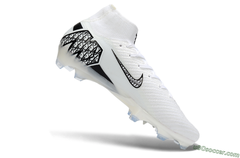 Nike Air Zoom Mercurial Superfly 10 Elite FG Firm Ground Soccer Cleats - White/Black/Blue 4