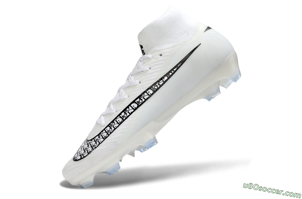 Nike Air Zoom Mercurial Superfly 10 Elite FG Firm Ground Soccer Cleats - White/Black/Blue 5
