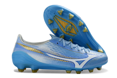 Mizuno Alpha 3 FG Firm Ground Soccer Cleats - Blue/Sky Blue/Gold