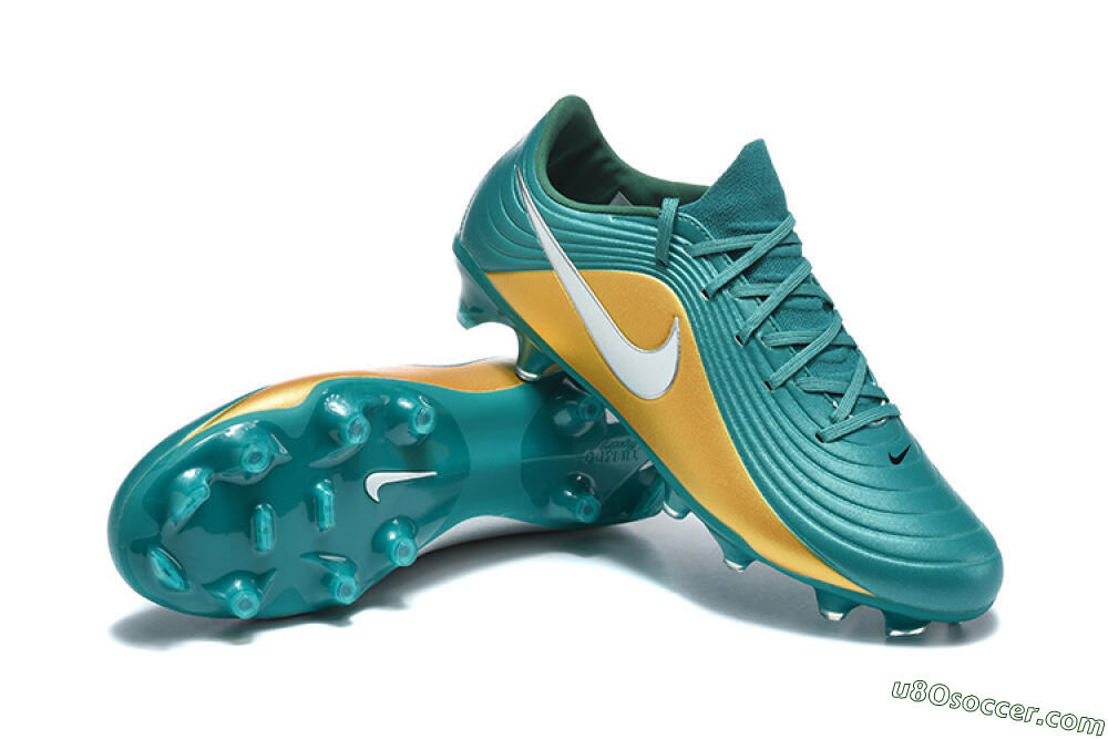 Nike Tiempo Legend 11 Elite FG Firm Ground Soccer Cleats - Teal/Sunset Yellow/Deep Teal 4