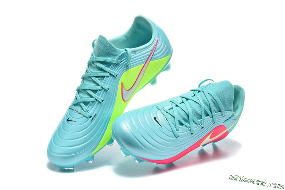 Nike Tiempo Legend 11 Elite FG Firm Ground Soccer Cleats - Aqua/Coral Glow/Neon Lime 6