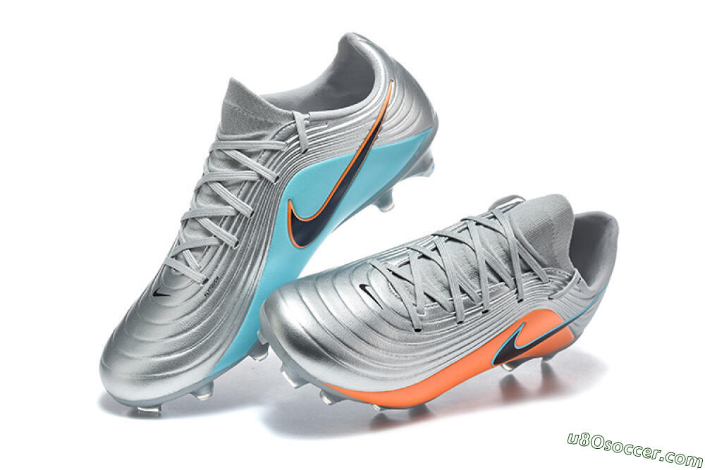 Nike Tiempo Legend 11 Elite FG Firm Ground Soccer Cleats - Silver/Bright Orange/Black 6