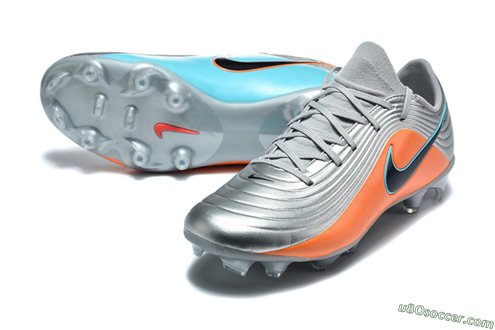 Nike Tiempo Legend 11 Elite FG Firm Ground Soccer Cleats - Silver/Bright Orange/Black 3