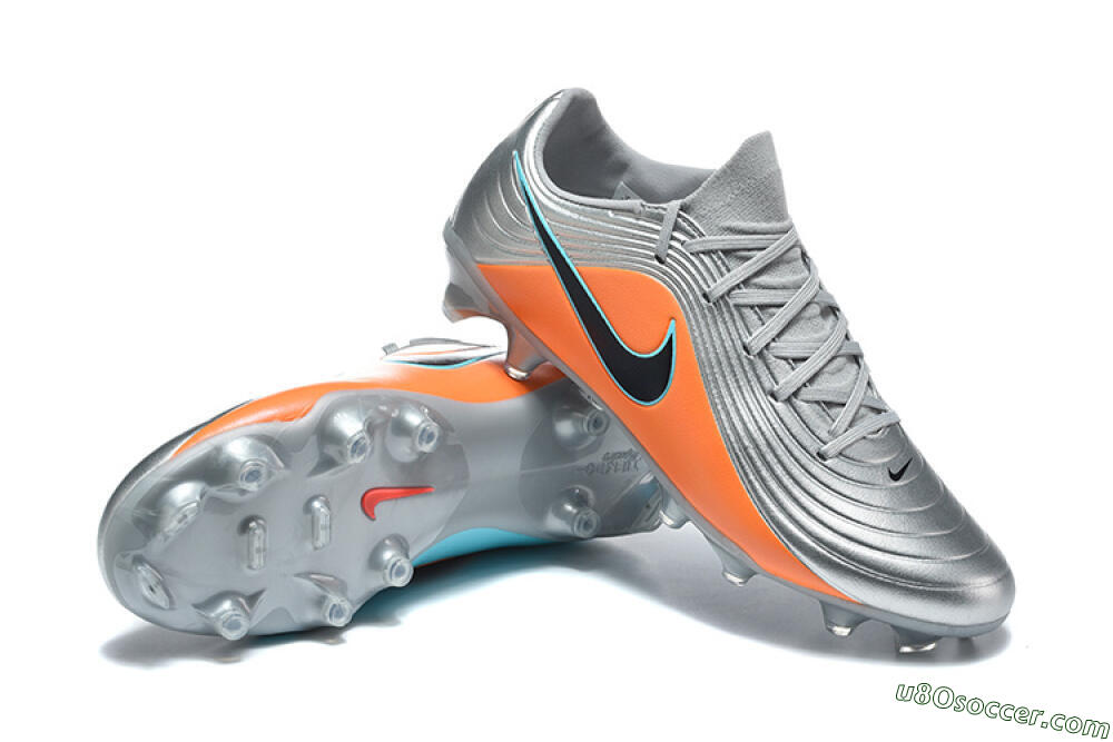 Nike Tiempo Legend 11 Elite FG Firm Ground Soccer Cleats - Silver/Bright Orange/Black 4