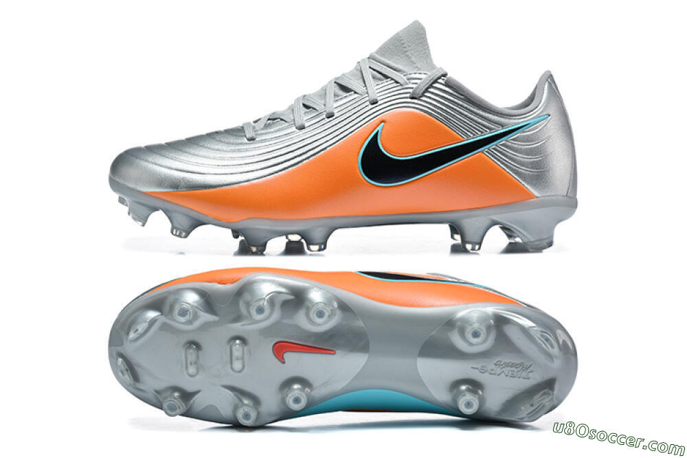 Nike Tiempo Legend 11 Elite FG Firm Ground Soccer Cleats - Silver/Bright Orange/Black 0