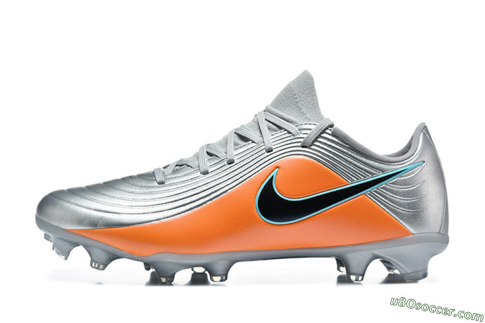 Nike Tiempo Legend 11 Elite FG Firm Ground Soccer Cleats - Silver/Bright Orange/Black 2