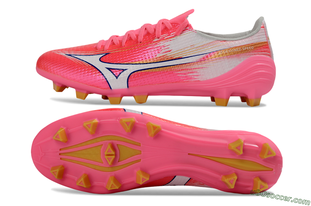 Mizuno Alpha 3 FG Firm Ground Soccer Cleats - Pink/Bright Pink/White 0