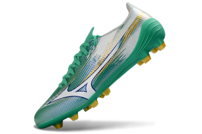 Mizuno Alpha 3 FG Firm Ground Soccer Cleats - Green/Aqua Breeze/Sunny Yellow