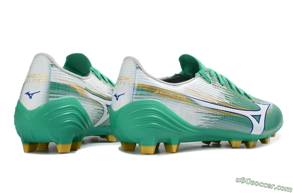 Mizuno Alpha 3 FG Firm Ground Soccer Cleats - Green/Aqua Breeze/Sunny Yellow 6