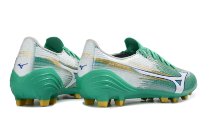 Mizuno Alpha 3 FG Firm Ground Soccer Cleats - Green/Aqua Breeze/Sunny Yellow