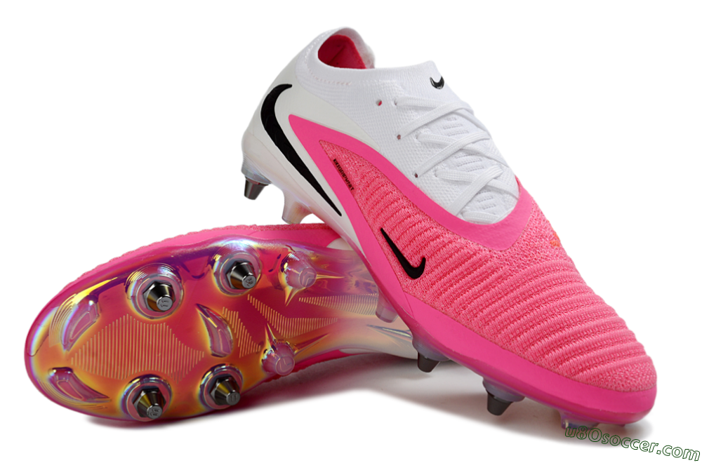 Nike Phantom 6 Elite Low SG Soft Ground Soccer Cleats - Pink/Neon Pink/White 3