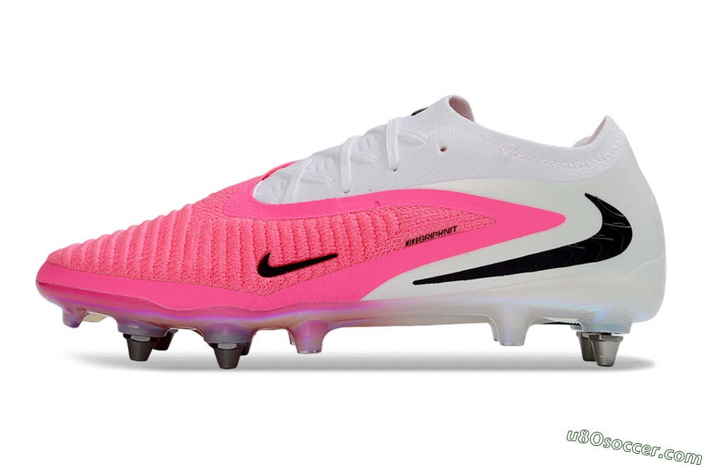 Nike Phantom 6 Elite Low SG Soft Ground Soccer Cleats - Pink/Neon Pink/White 2