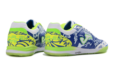 Joma Top Flex IC Indoor & Futsal Soccer Shoes - Blue/Neon Green/White