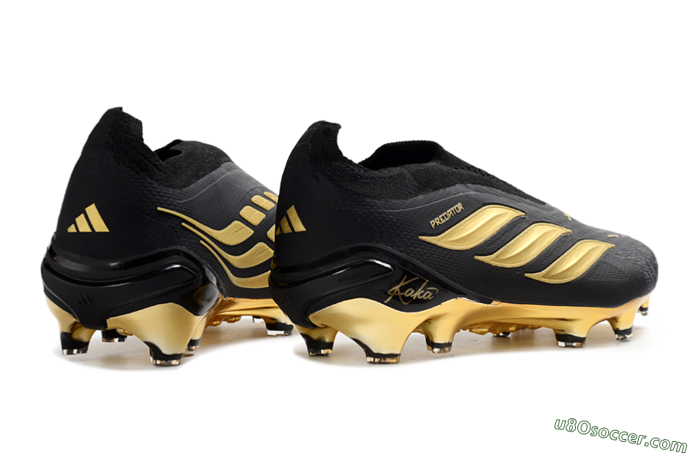 Adidas Predator 26 Elite Laceless FG Firm Ground Soccer Cleats - Black/Gold Accent/Black Base 6