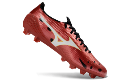 Mizuno Alpha 3 FG Firm Ground Soccer Cleats - Red/Vibrant Red/Gold