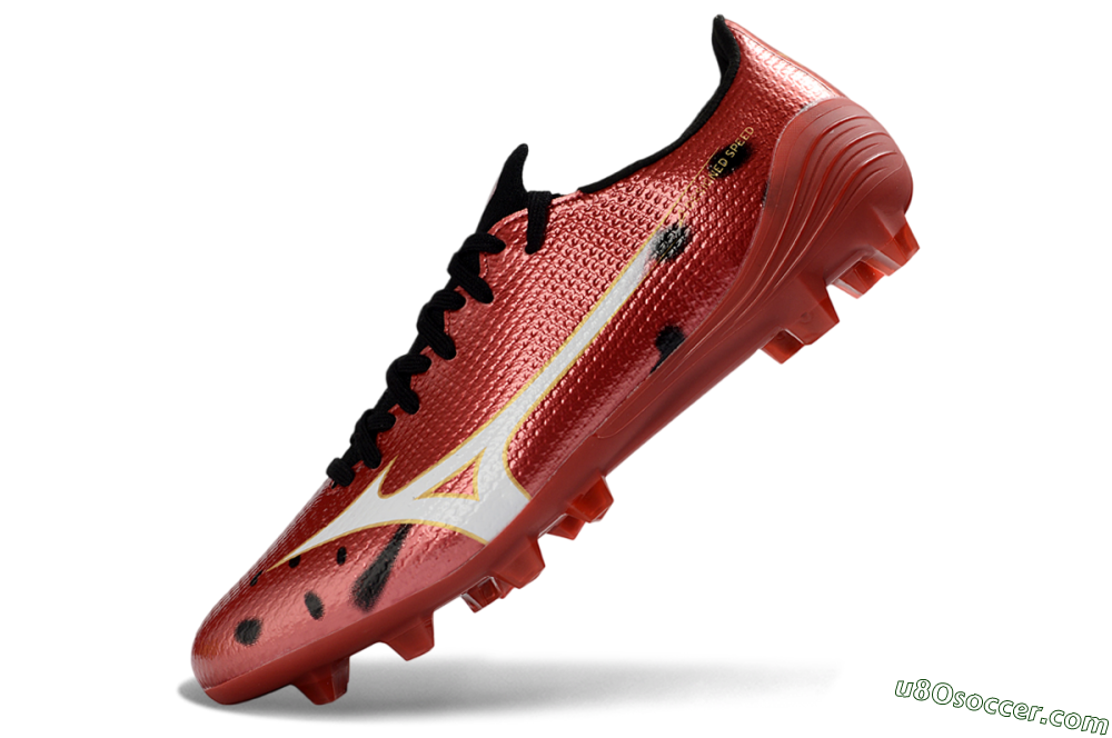 Mizuno Alpha 3 FG Firm Ground Soccer Cleats - Red/Vibrant Red/Gold 5