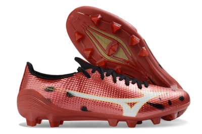 Mizuno Alpha 3 FG Firm Ground Soccer Cleats - Red/Vibrant Red/Gold