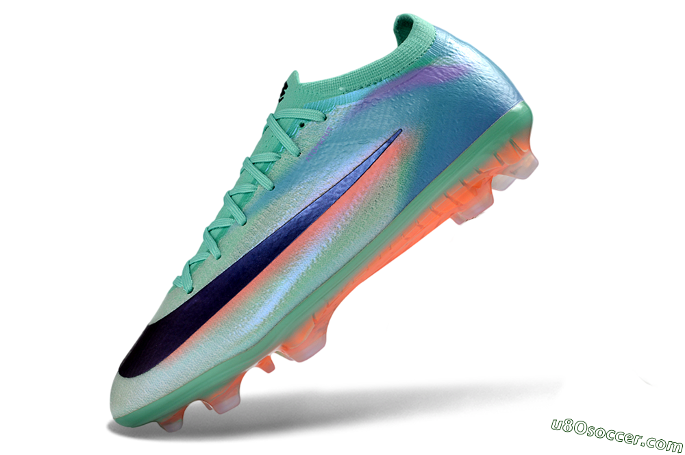 Nike Air Zoom Mercurial Varpor 17 Elite FG Firm Ground Soccer Cleats - Green/Electric Blue/Flame Orange 5