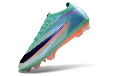 Nike Air Zoom Mercurial Varpor 17 Elite FG Firm Ground Soccer Cleats - Green/Electric Blue/Flame Orange