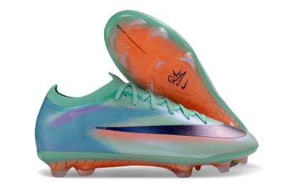 Nike Air Zoom Mercurial Varpor 17 Elite FG Firm Ground Soccer Cleats - Green/Electric Blue/Flame Orange