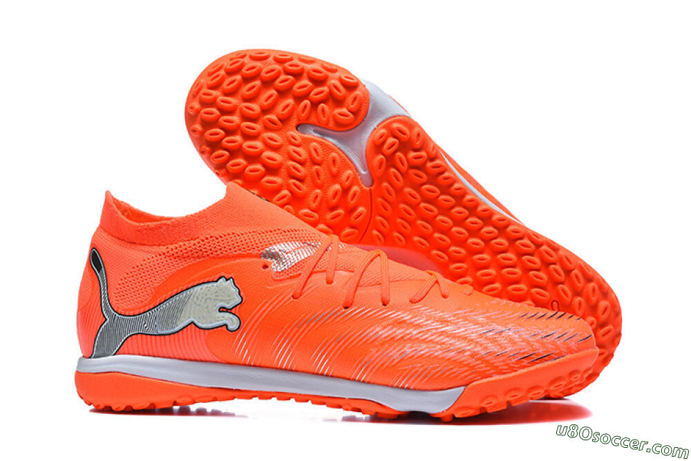 Puma Future 8 Ultimate TF Artificial Turf Soccer Shoes - Orange/Electric Orange/Shadow Grey 1