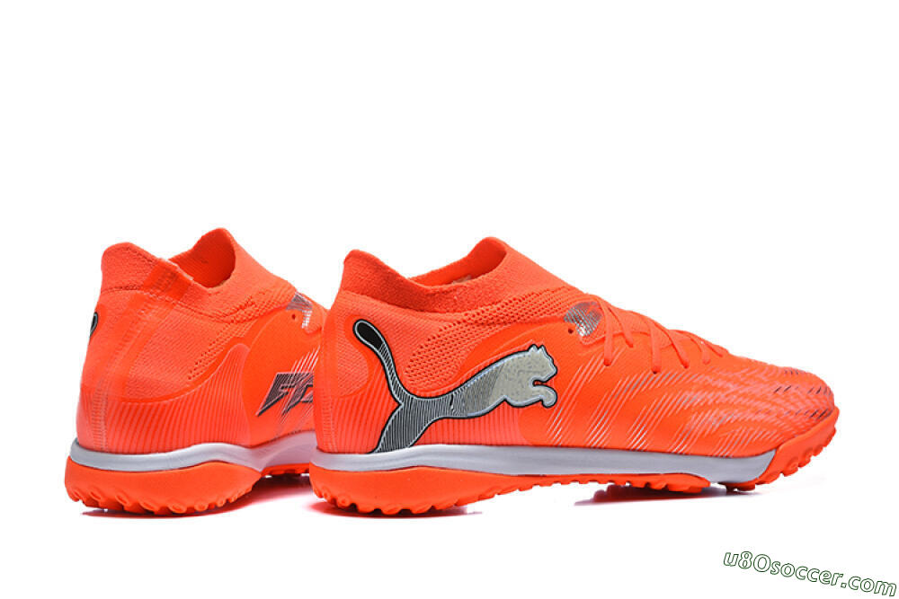 Puma Future 8 Ultimate TF Artificial Turf Soccer Shoes - Orange/Electric Orange/Shadow Grey 9