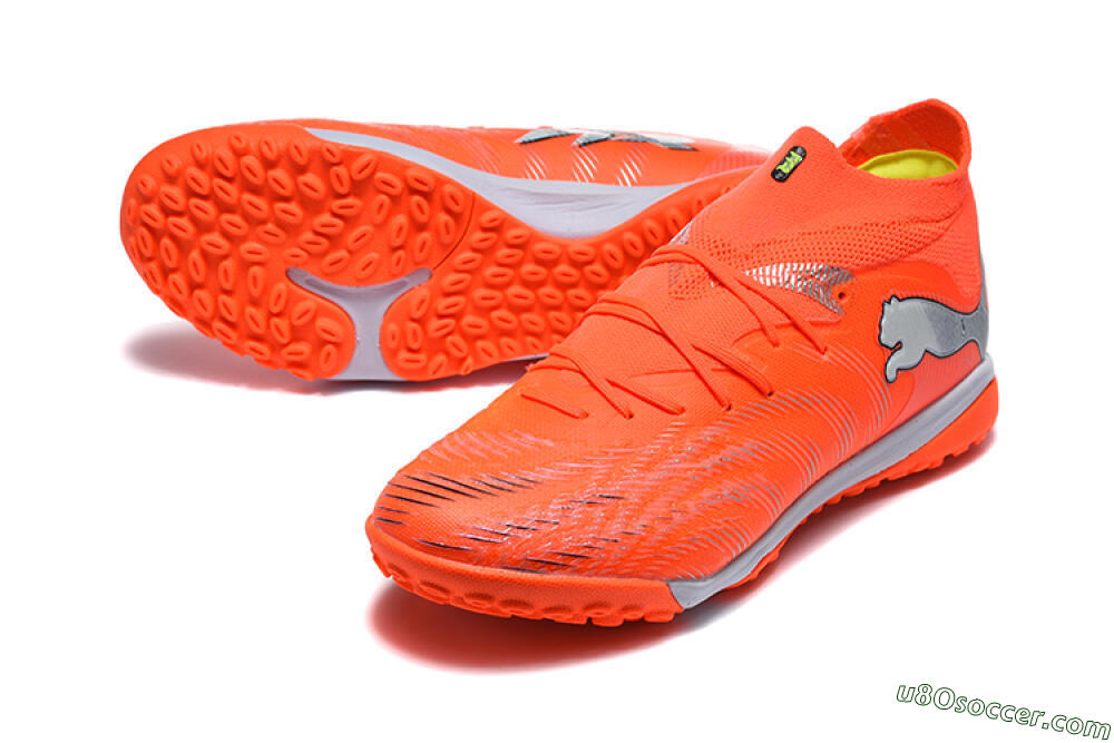 Puma Future 8 Ultimate TF Artificial Turf Soccer Shoes - Orange/Electric Orange/Shadow Grey 3