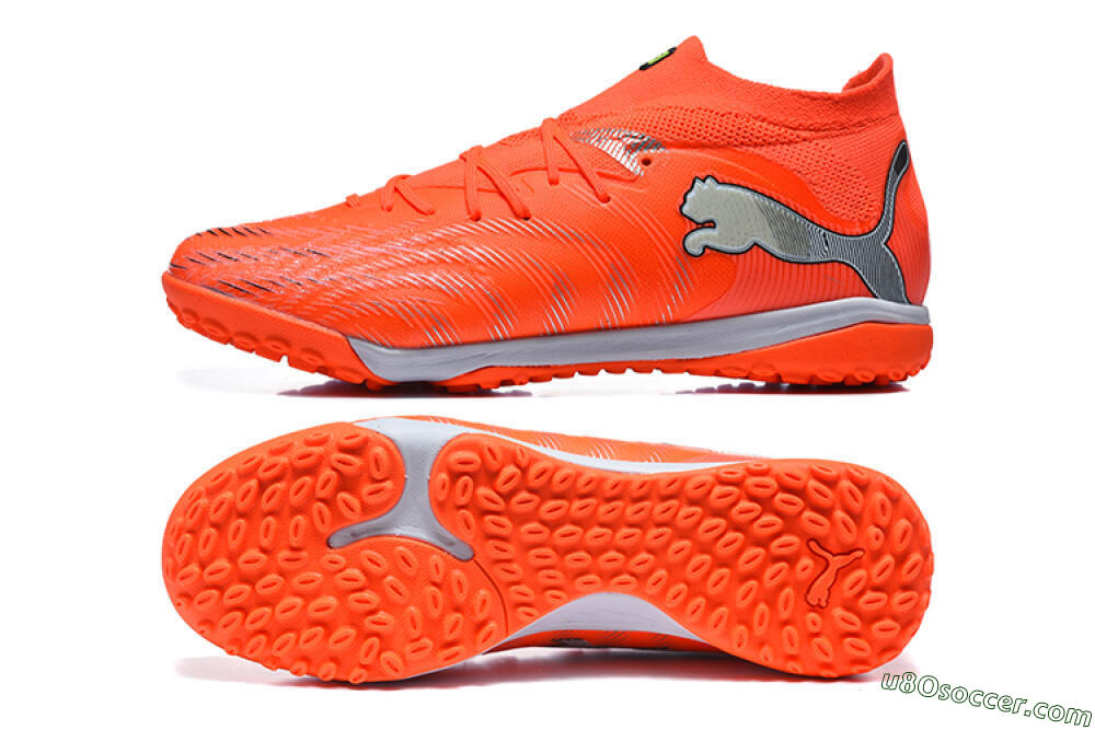 Puma Future 8 Ultimate TF Artificial Turf Soccer Shoes - Orange/Electric Orange/Shadow Grey 0