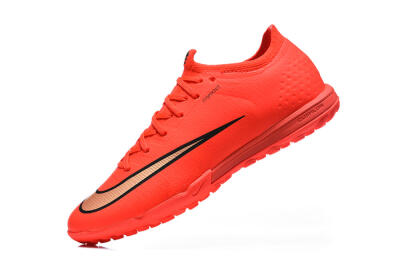 Nike Air Zoom Mercurial Varpor 17 Elite TF Artificial Turf Soccer Shoes - Red/Bright Red/Gold Accent