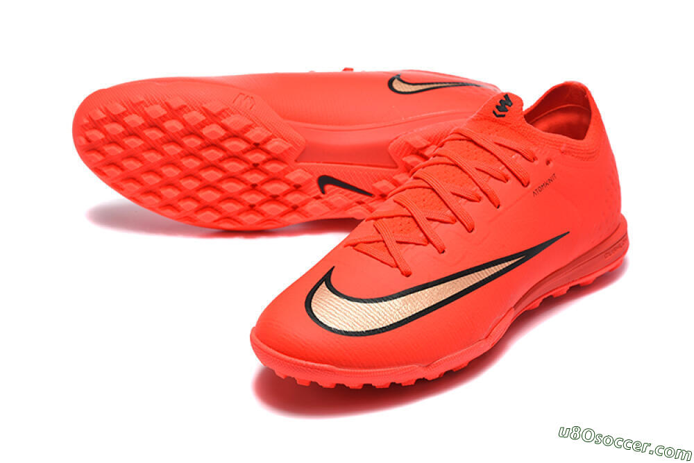 Nike Air Zoom Mercurial Varpor 17 Elite TF Artificial Turf Soccer Shoes - Red/Bright Red/Gold Accent 3