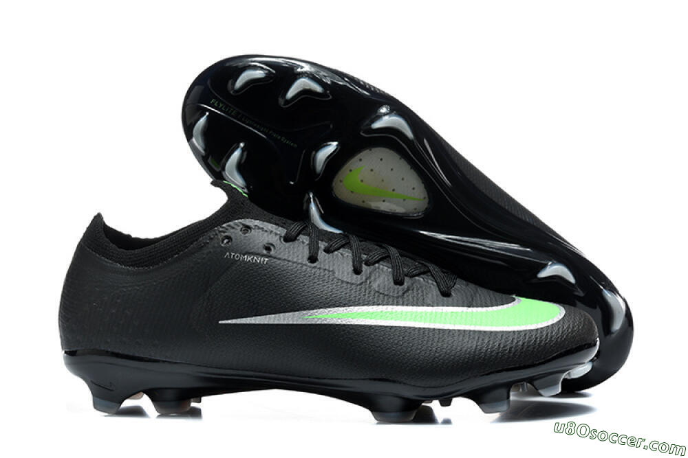 Nike Air Zoom Mercurial Varpor 17 Elite FG Firm Ground Soccer Cleats - Black/Electric Green/Metallic Silver 1
