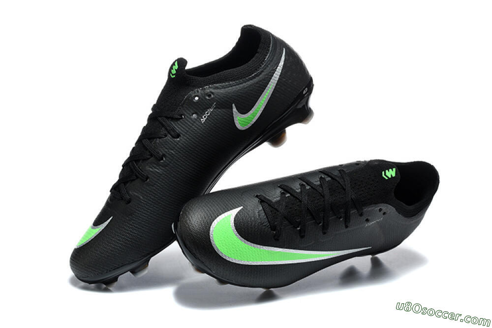 Nike Air Zoom Mercurial Varpor 17 Elite FG Firm Ground Soccer Cleats - Black/Electric Green/Metallic Silver 6