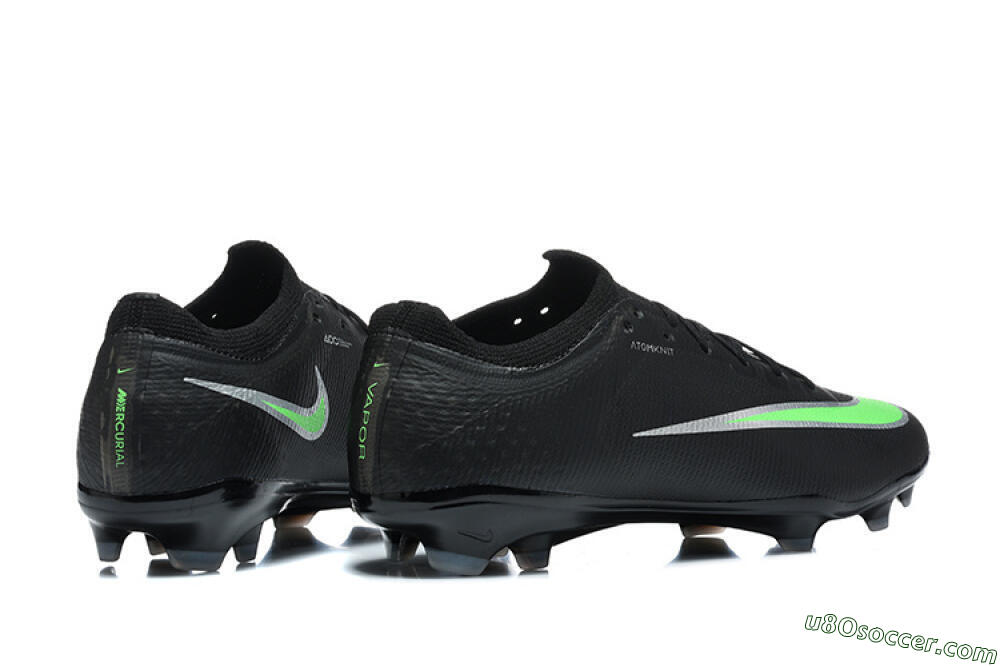 Nike Air Zoom Mercurial Varpor 17 Elite FG Firm Ground Soccer Cleats - Black/Electric Green/Metallic Silver 9