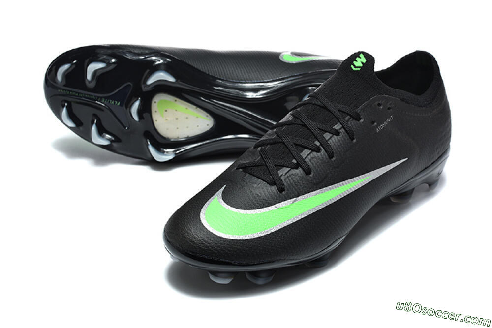 Nike Air Zoom Mercurial Varpor 17 Elite FG Firm Ground Soccer Cleats - Black/Electric Green/Metallic Silver 3